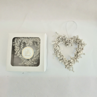Slangbos Hearts  with Glitter (Box of 3) - White