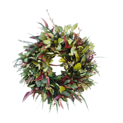Mixed Green & Red Bluegum Wreath