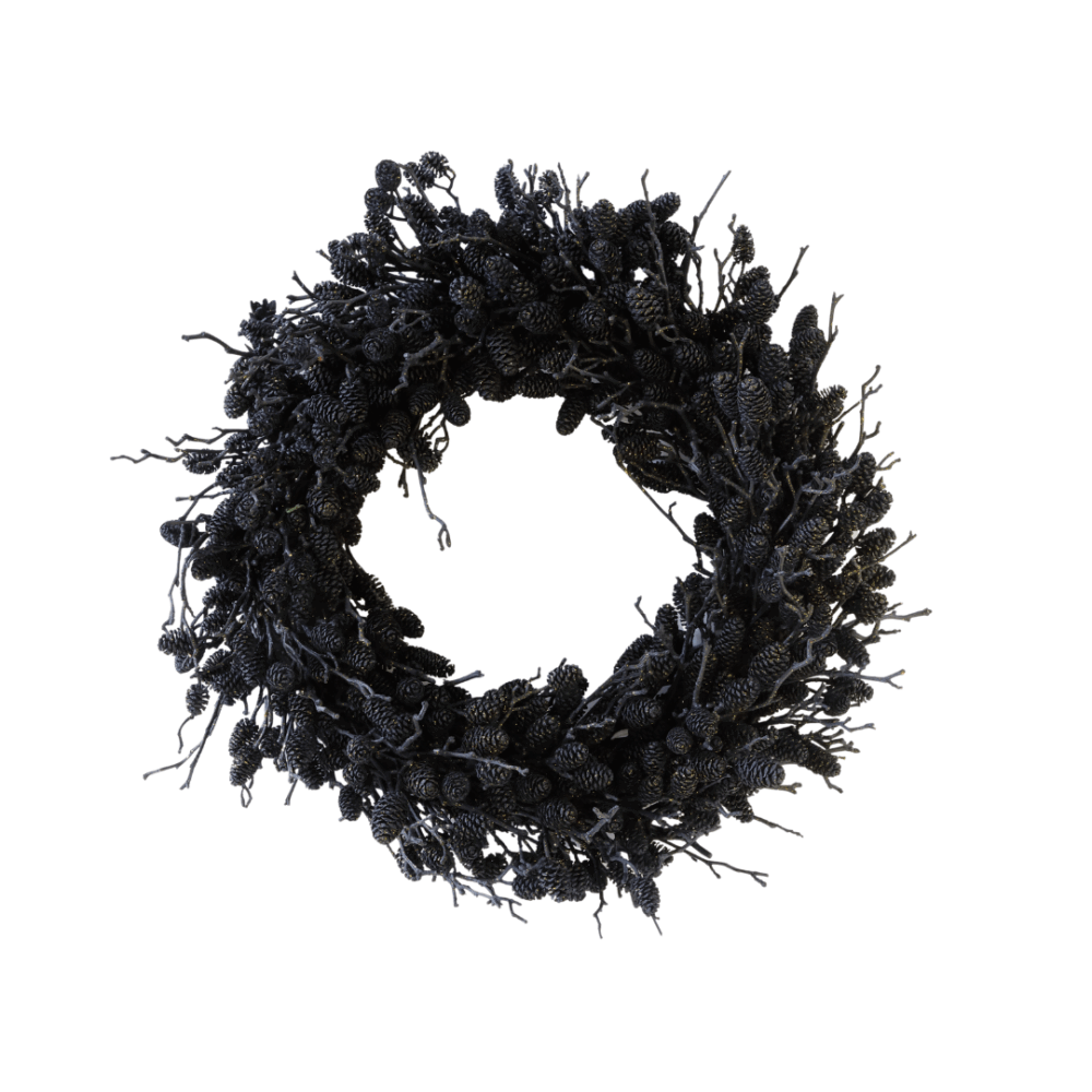 Dutch Alder Wreath - Charcoal