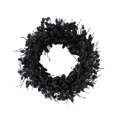 Dutch Alder Wreath - Charcoal