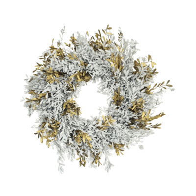 Myrtle Wreath - White & Gold