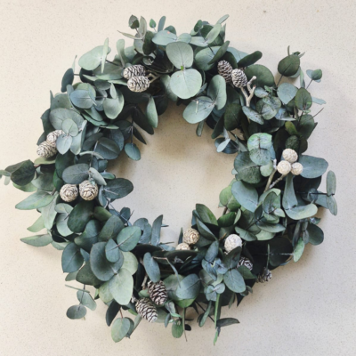 Pennygum/Cones Candle Wreath